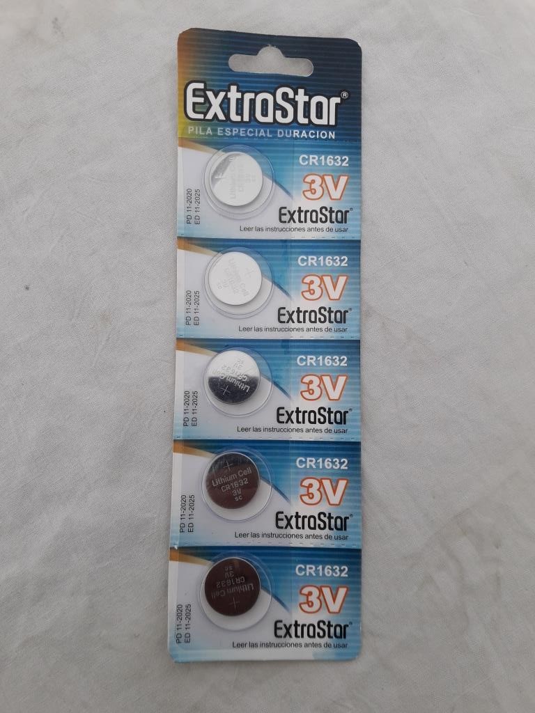 EXTRASTAR BATTERIA A BOTTONE CR1632 LITHIUM BATTERY 3V