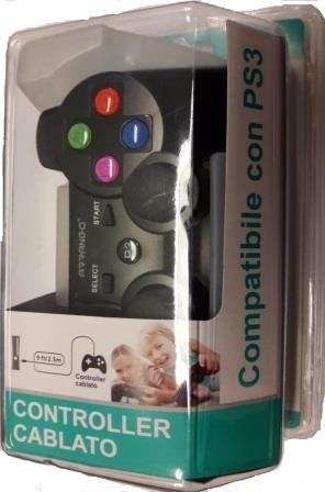 Joystick Controller Wired Compatibile PS3 PC Con Cavo Usb Joypad 