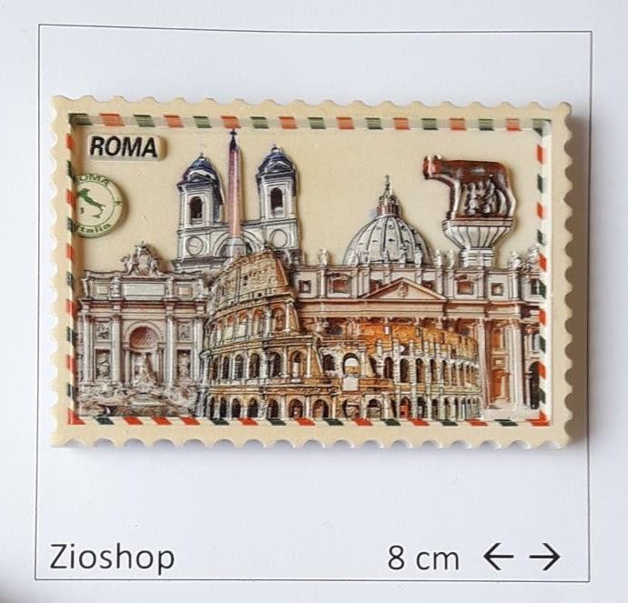 Calamita Magnete Francobollo da Roma Fridge Magnet Souvenir Stamp From Rome Italy 