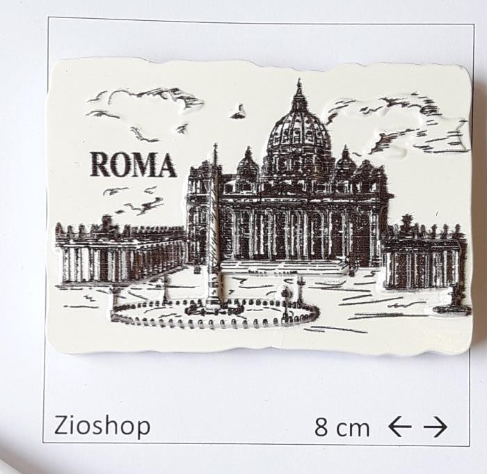 Calamita Magnete in Resina Roma Vaticano S. Pietro  Effetto Marmo  FRIDGE MAGNET FROM ITALY