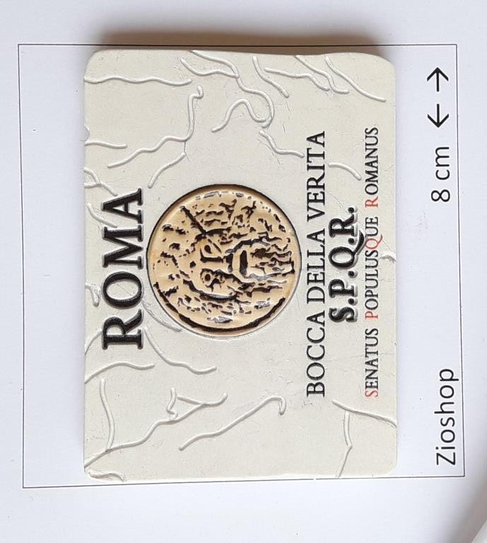 Calamita Frigo Magnete SOUVENIR  ROMA Bocca Della Verità S.P.Q.R. FRIDGE MAGNET FROM ITALY