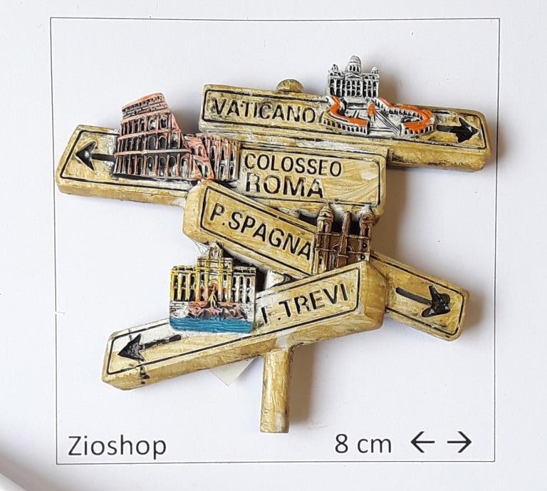 Calamita Frigo Magnete Souvenir Roma Indicazioni Stradali  FRIDGE MAGNETS Rome Italy