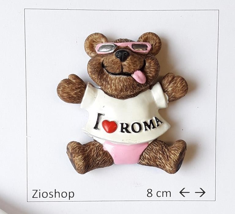 Calamita Magnete Resina Souvenir ROMA Orsetti Fridge Magnet 