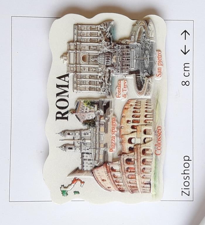 Calamita Frigo Magnete Souvenir ROMA Monumenti Misti  Fridge Magnet 