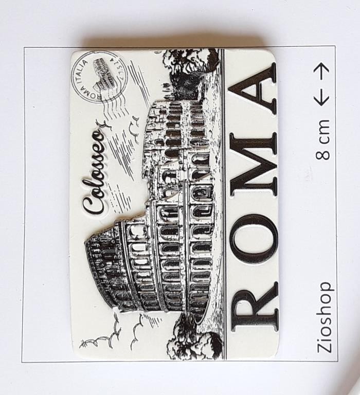 Calamita Magnete Souvenir Roma Colosseo  Effetto Marmo  FRIDGE MAGNET FROM ITALY