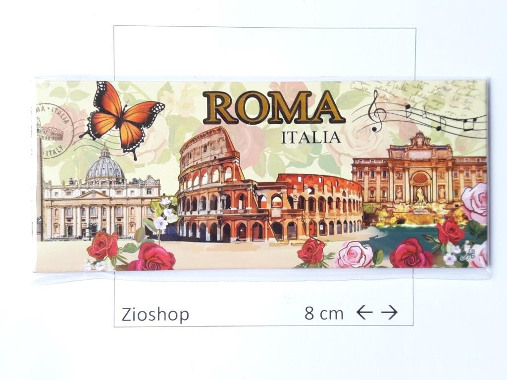 Calamita Magnete Frigo Souvenir Roma Stampa Romantic Rome Fridge Magnets 4021