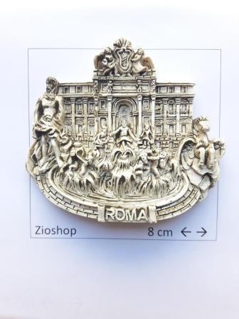  Calamita Frigo Magnete Roma Fontana di Trevi Effetto Marmo Souvenir From Italy Rome Fridge Magnets  
