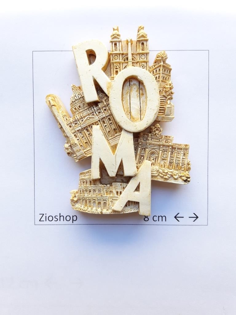 Calamita Frigo Magnete Souvenir Roma Effetto Marmo 4 Monumenti  Fridge Magnet  From Italy