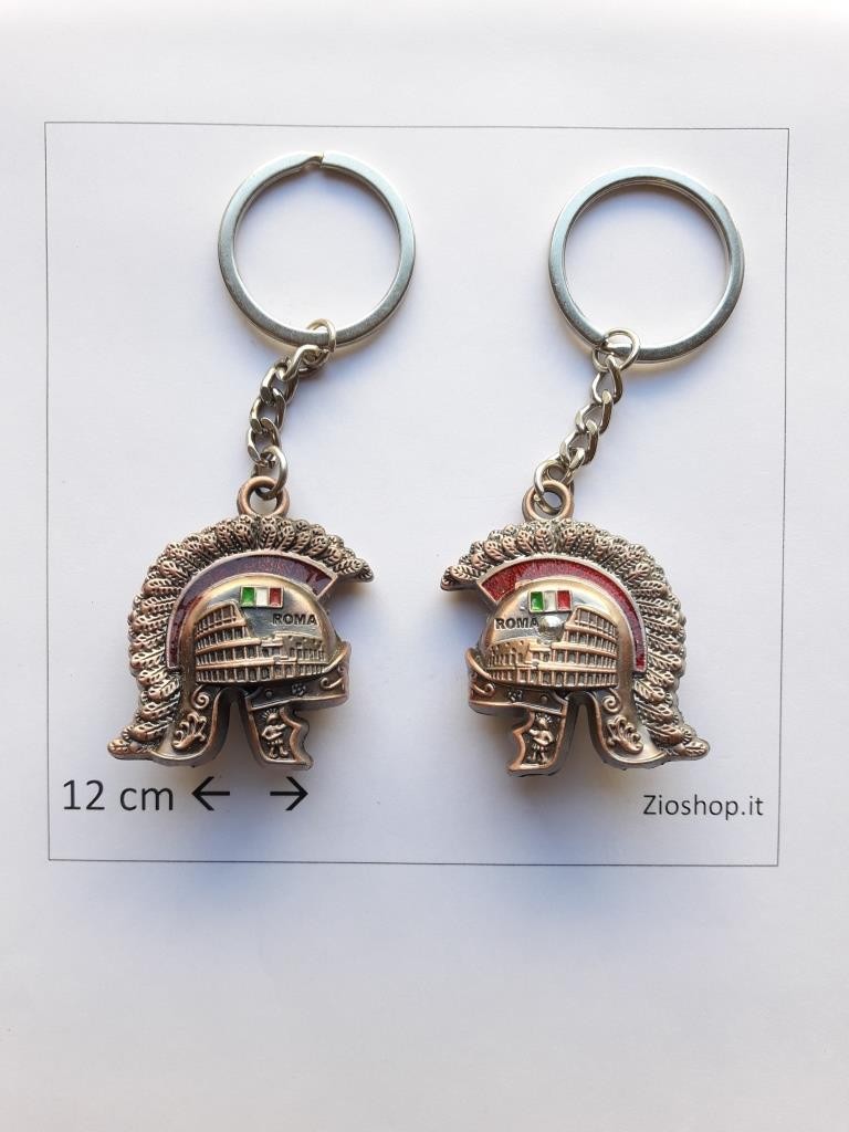 1 x Portachiavi Souvenir Roma ELMO CENTURIONE Porta Chiave in Metallo keychain Rome Italy