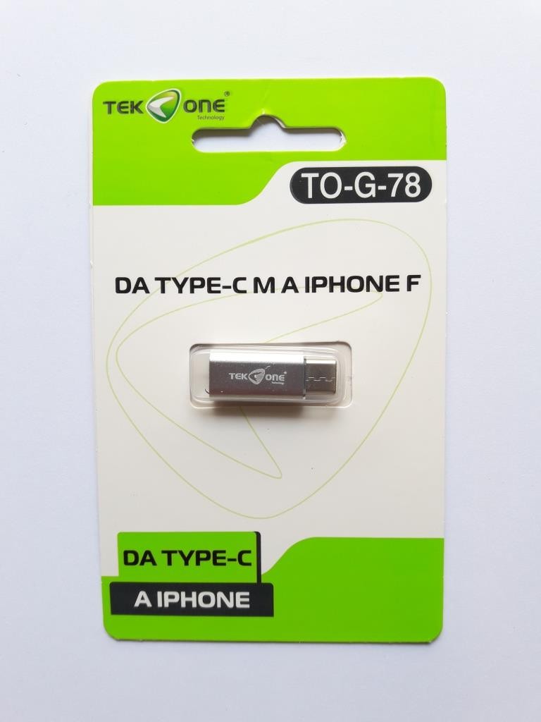 Adattatore da Lightning 8 PIN IPHONE FEMMINA a USB TYPE Tipo C Maschio