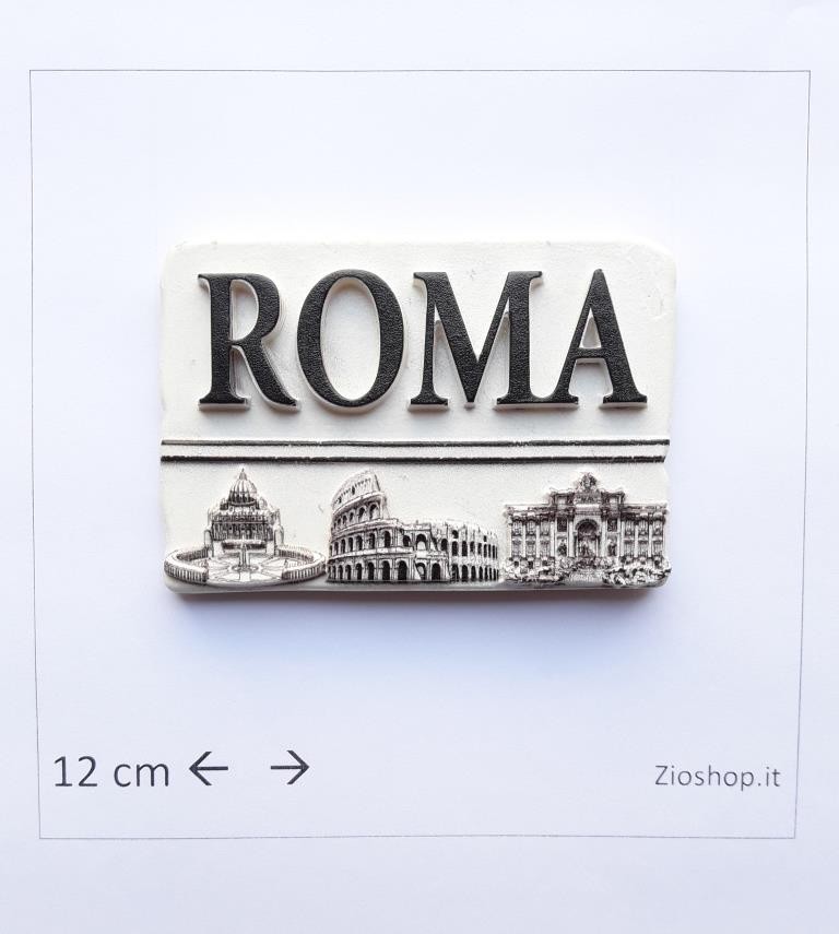 Calamita Frigo Magnete Souvenir ROMA Alto Rilievo 3 Monumenti FRIDGE MAGNET Italy Rome