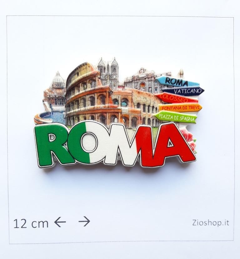 Calamita Frigo Magnete Souvenir ROMA Monumenti Misti Rome Italy Fridge Magnet