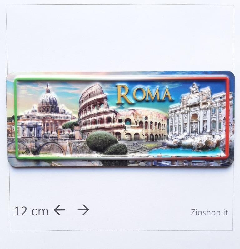 Calamita Magnete Frigo Souvenir Stampa Monumenti Alto Rilievo Roma Fridge Magnets 4274