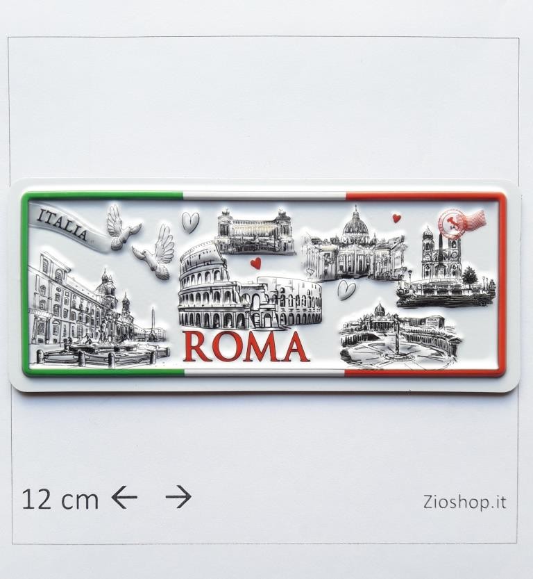 Calamita Magnete Frigo Souvenir Stampa Monumenti Alto Rilievo Roma Fridge Magnets 4275