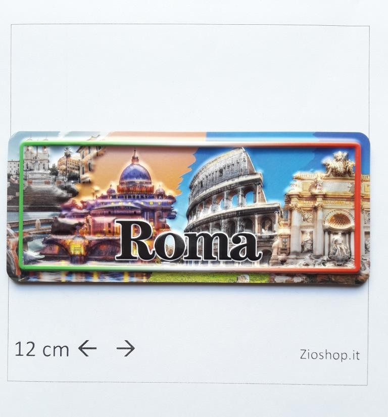 Calamita Magnete Frigo Souvenir Stampa Monumenti Alto Rilievo Roma Fridge Magnets 4277
