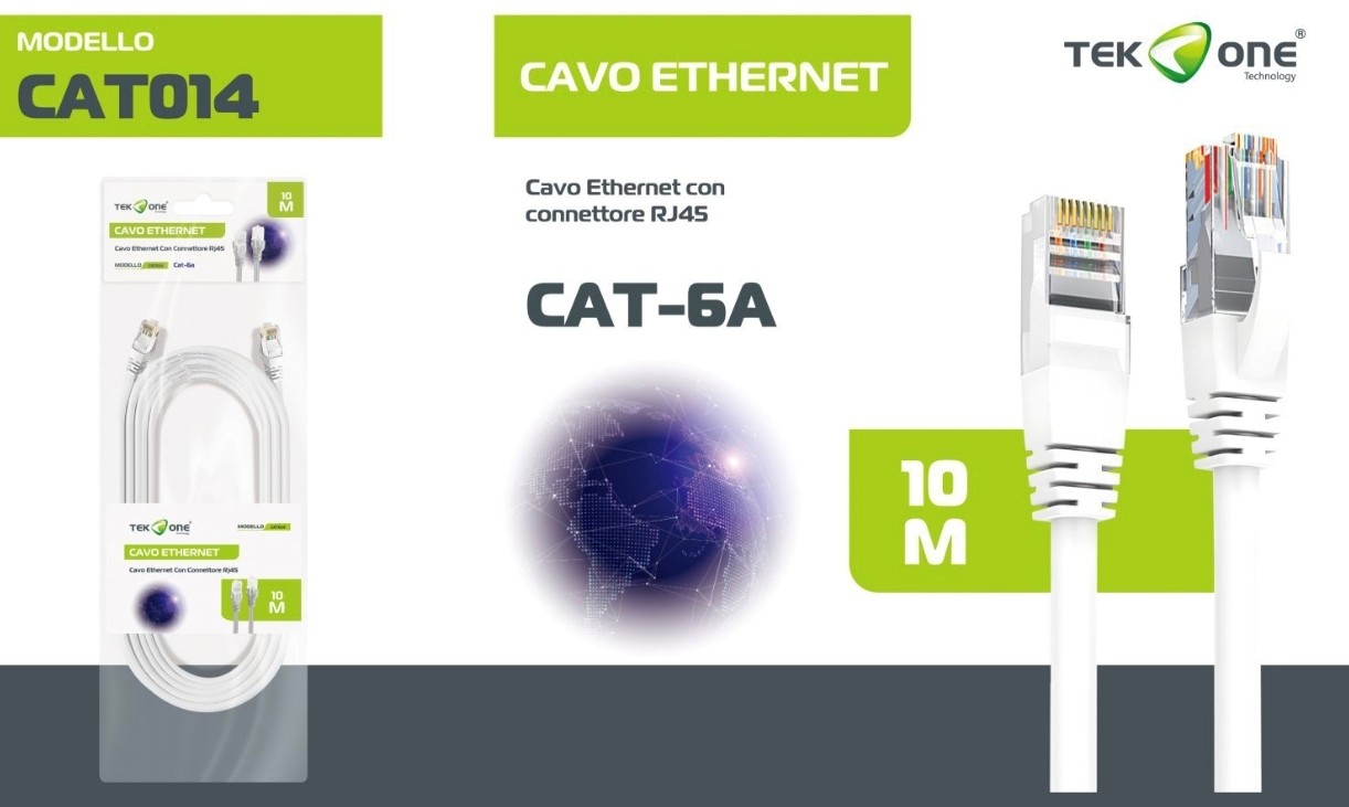 CAVO ALTA QUALITA' ETHERNET CAT6A DA 10MT