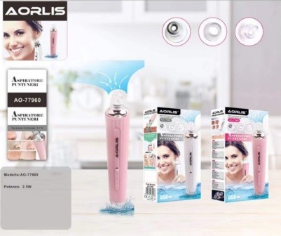 Aspiratore Pulitore Succhia Pori Elettrico Rimozione Punti Neri e Pulizia Viso