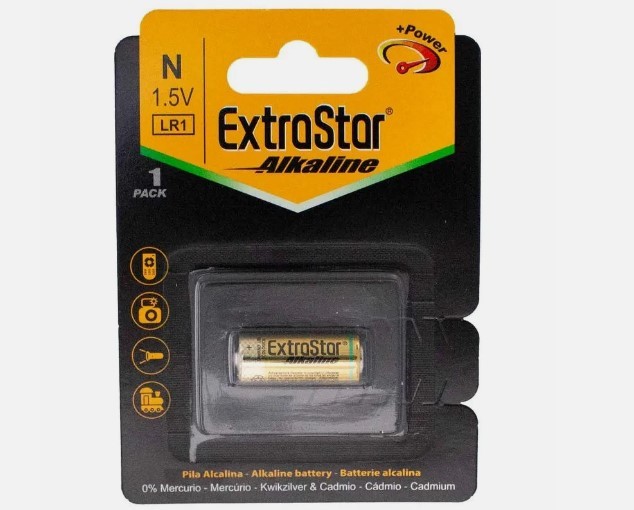 EXTRASTAR BATTERIA ALKALINE BATTERY N LR1/1B 1,5V 820mAh