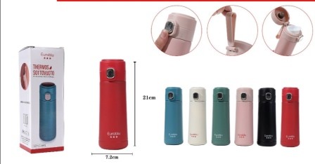 Bottiglia Borraccia Termica Termos Thermos in Acciaio Inox Sottovuoto Doppio Strato 430ml