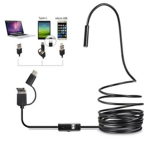 ANDOWL TELECAMERA ENDOSCOPIO DA 5M CONNETTORE TYPE-C IP67 Q-NK65 