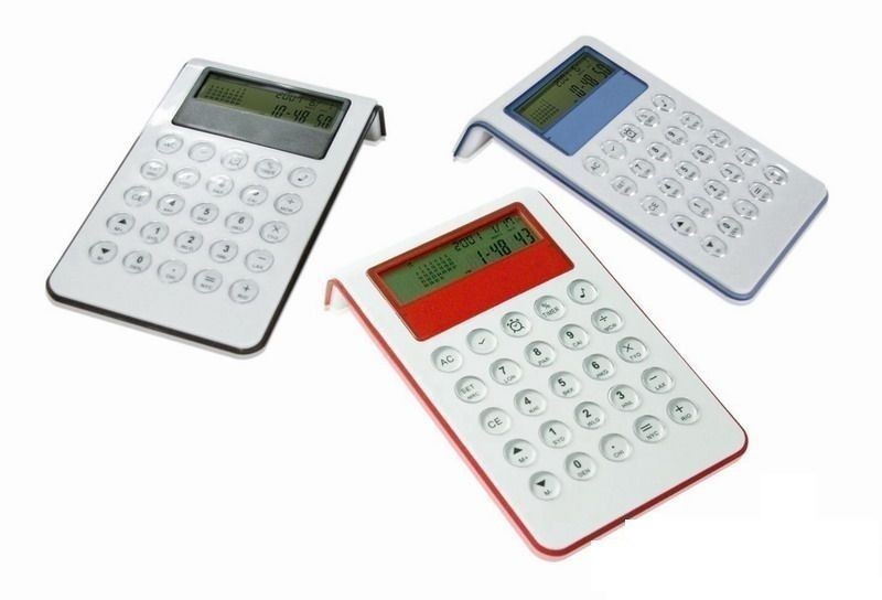 CALCOLATRICE  DA TAVOLA CON CALENDARIO FUSI ORARI TIMER ALLARME SNOOZE  PER UFFICIO ALL IN ONE