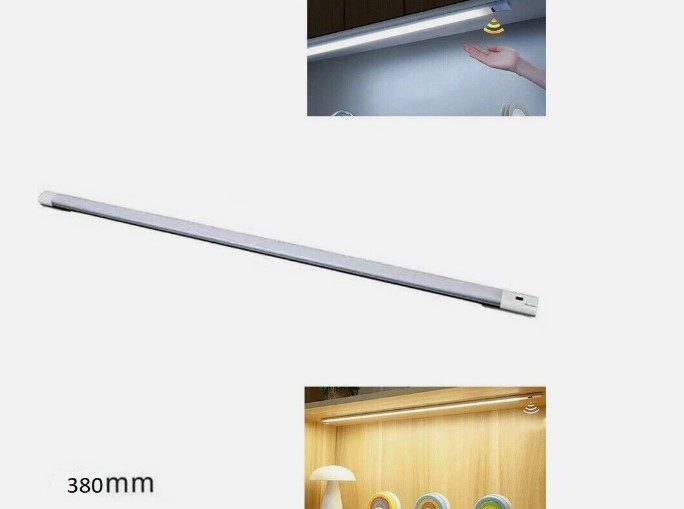 BARRA DI LUCE A LED CUCINA ARMADIO SOTTOPENSILE LUCE (FREDDA /CALDA /NATURALE) DA 38CM CON SENSORE MOVIMENTO RICARICABILE MAGNETICO IS-038  