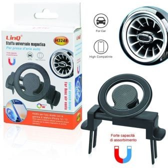 Supporto Magnetico Auto Bocchette Presa Aria Per Smartphone Porta Cellulare  COLLET STRETCH DESIGN PER AUTO BENZ AUR VENTS H3248