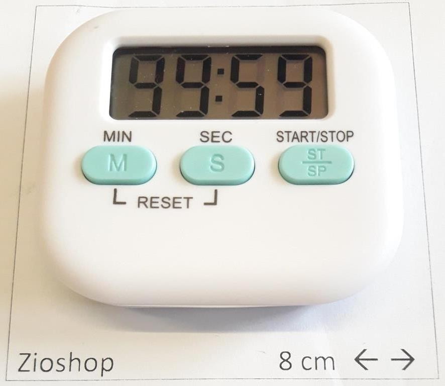 "BIG TIME" TIMER DIGITALE DA CUCINA CON LCD ALTO CONTRASTO MAGNETICO 5.7cm x 6.4cm
