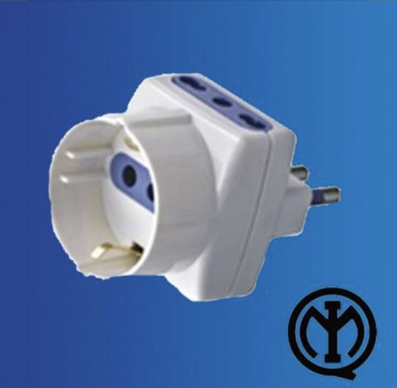 XSL1106 ADATTATORE 16A 3 PRESE 10/16A BIPASSO + 1 PRESA 10A SCHUKO   