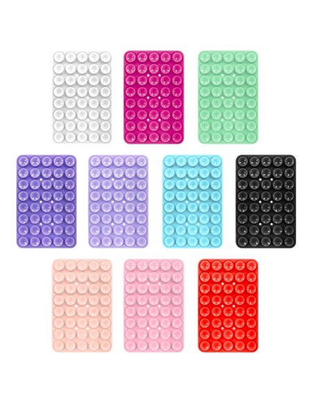 OBASTYLE Ventosa Bifacciale in Silicone per Smartphone 10cm x 6.5cm - 40 mini ventose 10 COLORAZIONI – Modello XP02