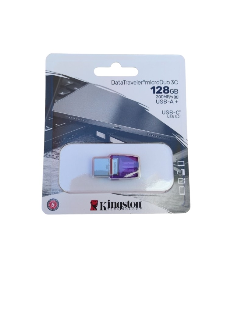 KINGSTON PENDRIVE DATATRAVELER MICRODUO 3C USB/TYPE-C 200Mb/s R USB A/C USB 3.2 DA 128GB DTDUO3CG3/128GB