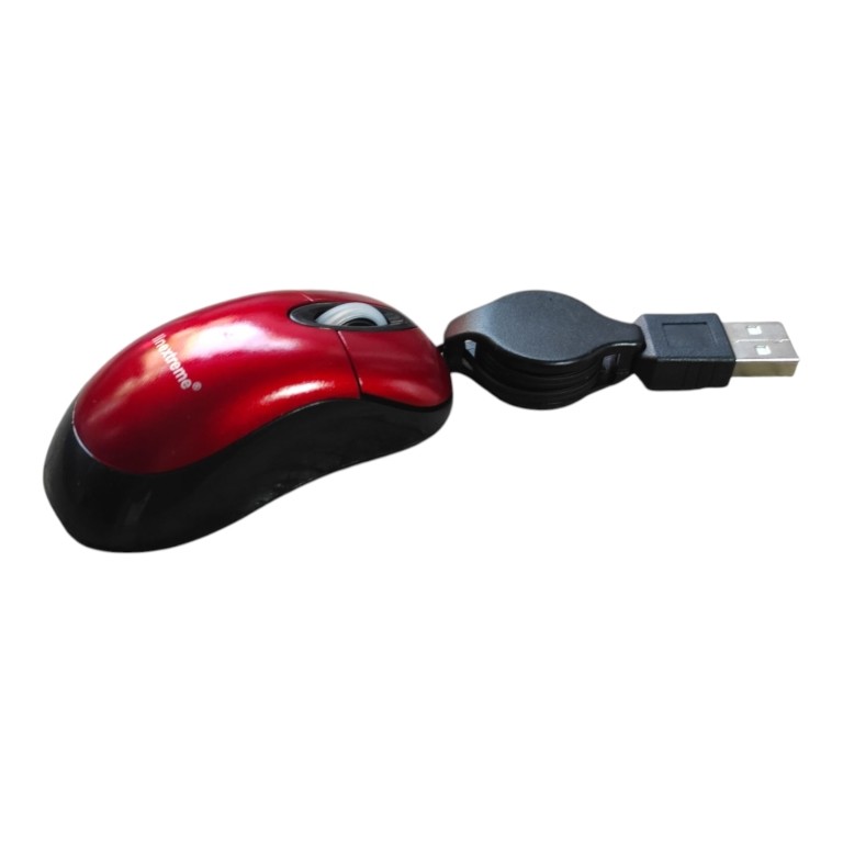 Mini Mouse Ottico 1600 dpi USB 2.0 Con Cavo USB Retrattile 1.2m