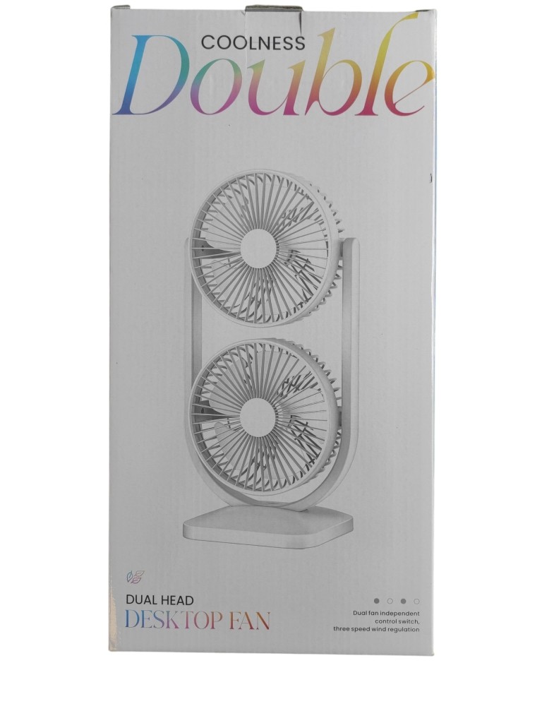VENTILATORE COOLNESS TWIST DUAL HEAD DESKTOP FAN L9X-54110