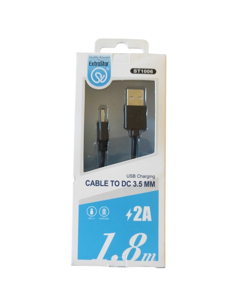 EXTRASTAR CAVO DA USB A DC 3,5mm 2A 1,8m ST1006