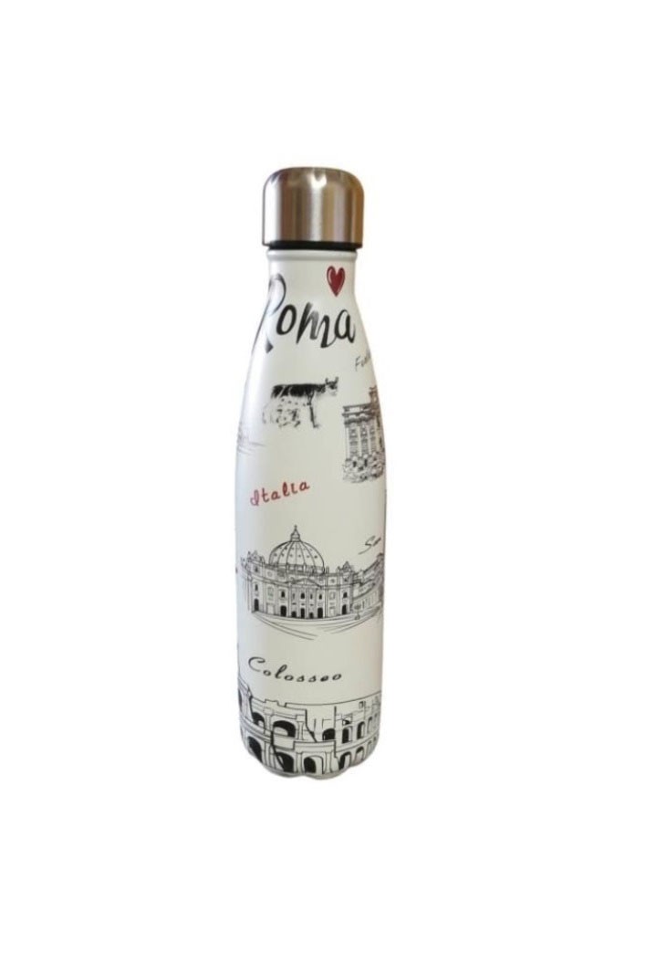 BORRACCIA TERMICA 500 ML CON DOPPIA PARETE ISOLANTE IN ACCIAIO INOX DESIGN ROMA 5672