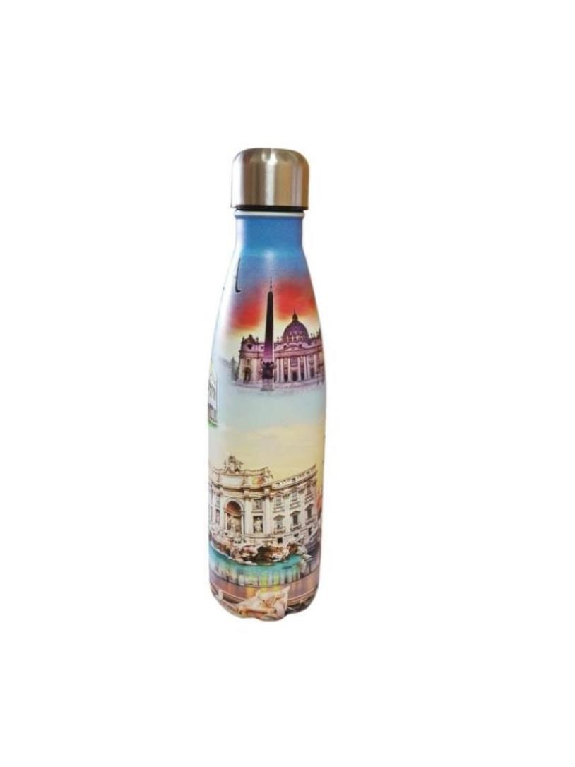BORRACCIA TERMICA 500 ML CON DOPPIA PARETE ISOLANTE IN ACCIAIO INOX DESIGN ROMA 5674