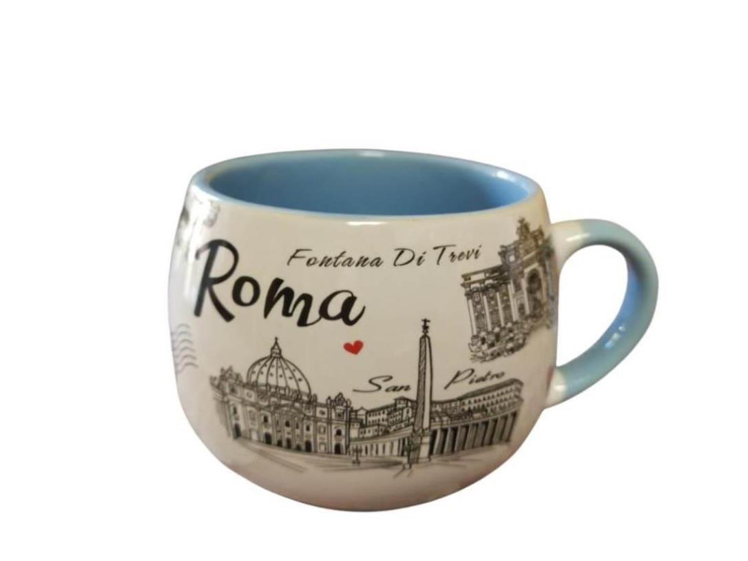 TAZZA ROTONDA PER LA CUCINA CON MANICO Tazza da cappuccino in ceramica ROMA 5686