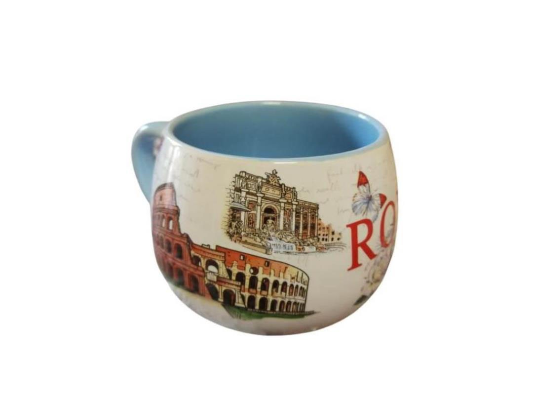 TAZZA ROTONDA PER LA CUCINA CON MANICO Tazza da cappuccino in ceramica ROMA 5687