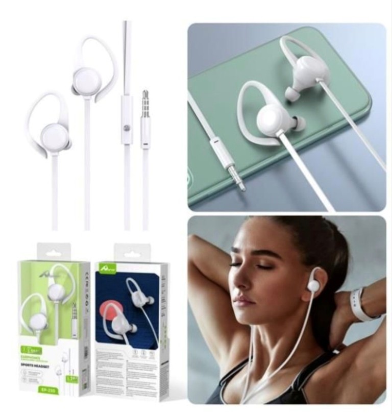 HOME AURICOLARE PER CELLULARE CON CONNETTORE JACK 3.5mm ERGONOMICO SPORTIVO EP-230  