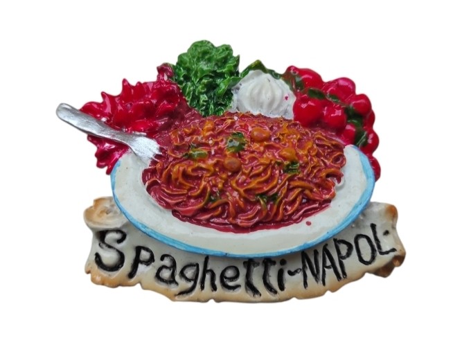 Calamita Magnete Frigo Fridge Magnets SPAGHETTI NAPOLI AGLIO PEPPE E POMODORO 