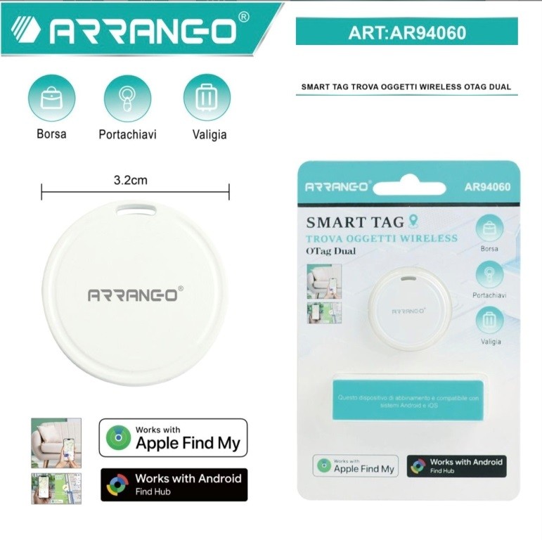 RsZs-  ARRANGO SMART TAG OTAG DUAL IOS ANDROID AR94060  