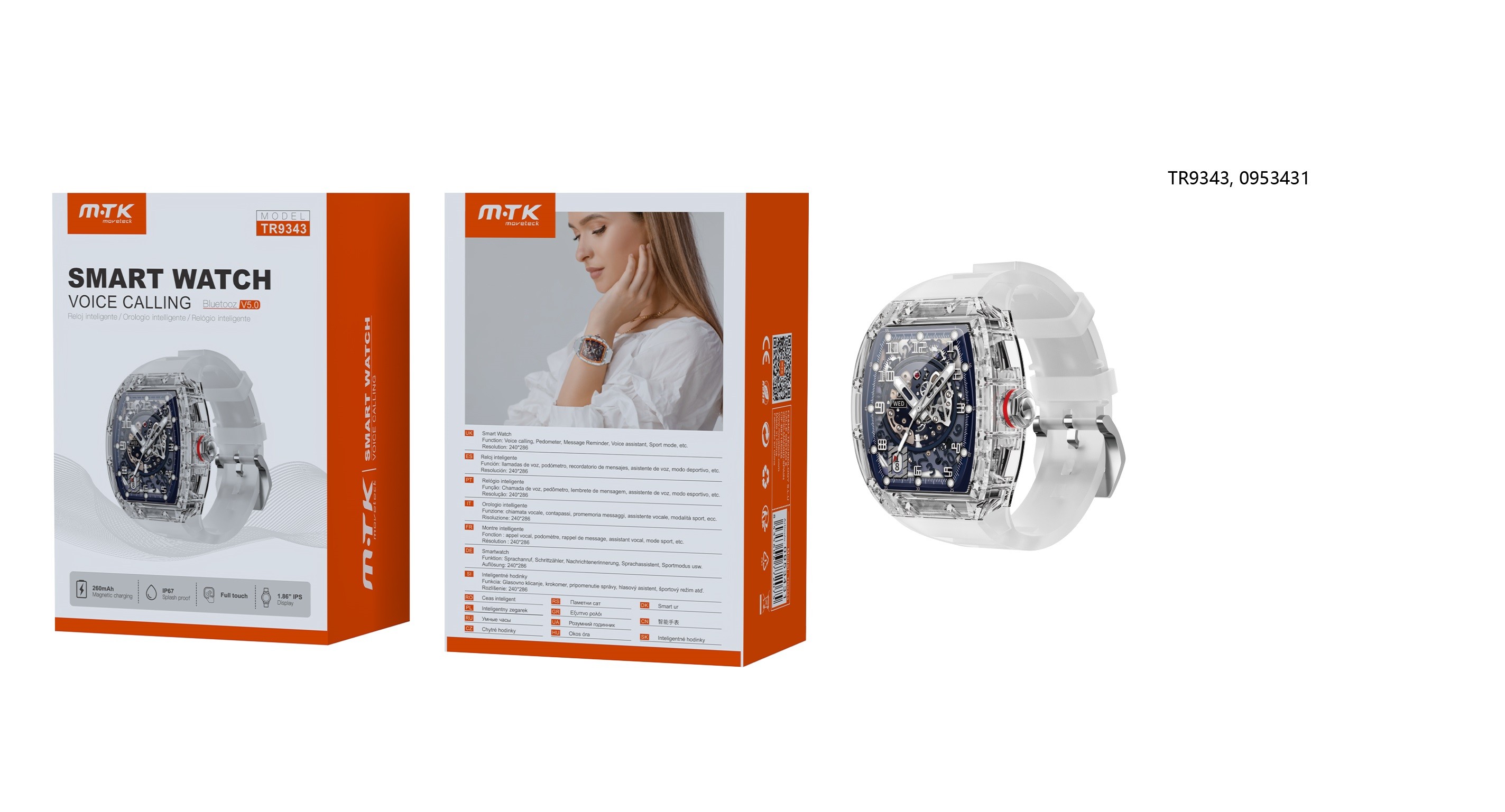 RsZs- MTK Smart Watch TR9343 – Voice Calling – Display HD – Funzioni Fitness & Notifiche