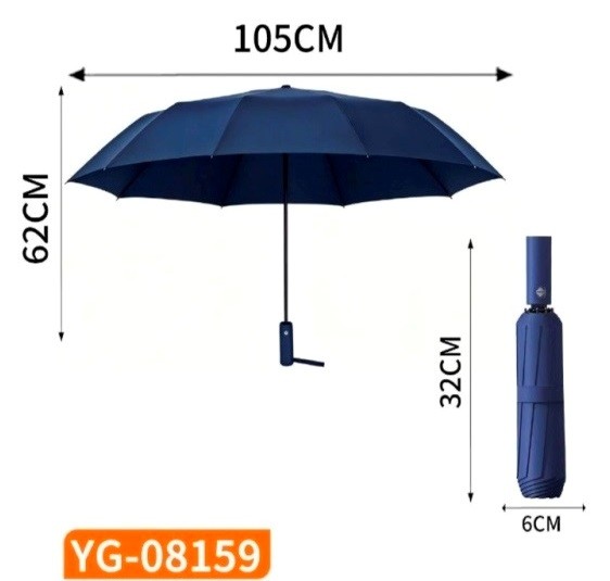 OMBRELLO AUTOMATICO GRANDE SOLE PIOGGIA YG-08159 APERTO 105 * 62 cm