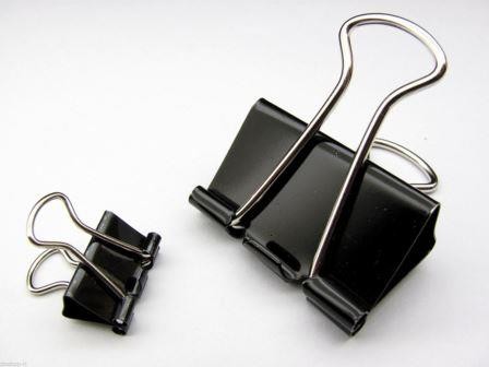 12 X  BINDER CLIEPS 41mm Mollette Cancelleria piatto per Stampante 3D reprap PrusN.02 8/5" width