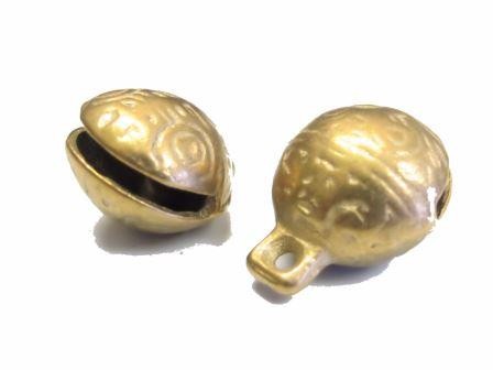 CAMPANELLINO PORTAFORTUNA A CIONDOLO IN BRONZO "L"