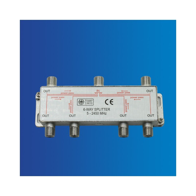 SPLITTER COASSIALE TV-SAT TV-CAT 6 VIE OUT 5-2450mhz (Default)