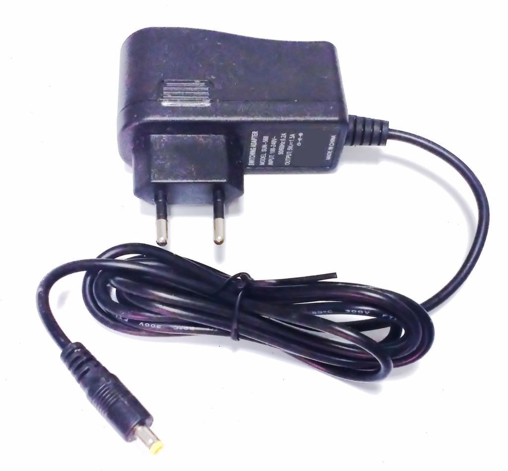 ALIMENTATORE 5V 1.5A(SUN-568)  JACK 4MM EXT 1.7MM INT 7.3 L