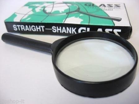 LENTE D'INGRANDIMENTO 3X LENTE VETRO- MANICO PLASTICA 100mm