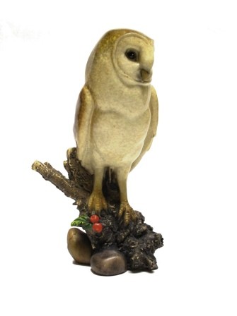 BOMBONIERA STATUETTA RESINA BARBAGIANNI OWL PORTAFORTUNA H:16