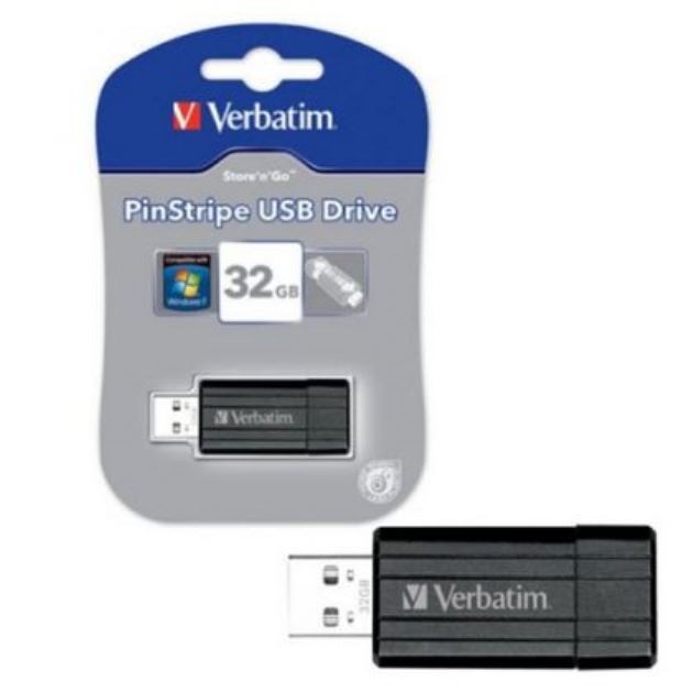 VERBATIM PENDRIVE 32GB STORE "N" GO NERO 49064 PINSTRIPE